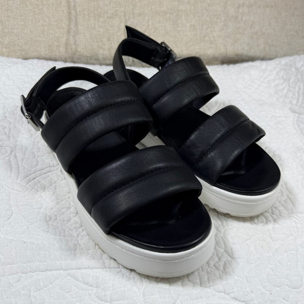 UGG Women 9 Zayne Platform Black Slingback Comfort Casual Sandal Summer Shoes